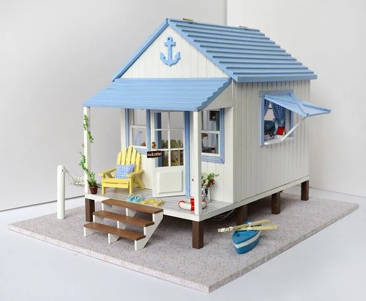 diy wooden miniature dollhouse kit