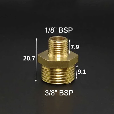 1/" 1/4" 3/" 1/2" 3/" 1" BSP Мужская резьба, латунный фитинг для труб, одинаковый редукционный шестигранный ниппельный соединитель, переходник - Цвет: NO8