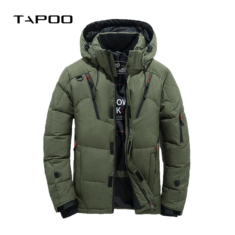 2018 NEW Men's 90% White Duck Thick Down Jackets Winter Warmed Detachable Hooded Snow Parkas Male Brand Clothing Outerwear