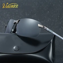 2017 Pilot luneta oculos de sol masculino Sunglasses Men black rectangle For Driving rimless sun glasses Glod pesca driving