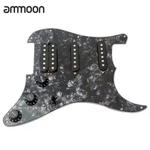 Wysokiej jakości gitara Pickguard 3-ply SSH załadowany, wstępnie okablowany Humbucker Pickguard zestaw dla gitara elektryczna czarna perła