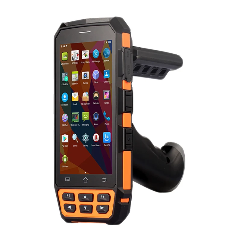SM-DT510 وعرة GSM 4G كمبيوتر محمول باليد جهاز الروبوت 7.0 الباركود ماسحة 1D 2D NFC RFID UHF قارئ PDA مع بقبضة مسدس