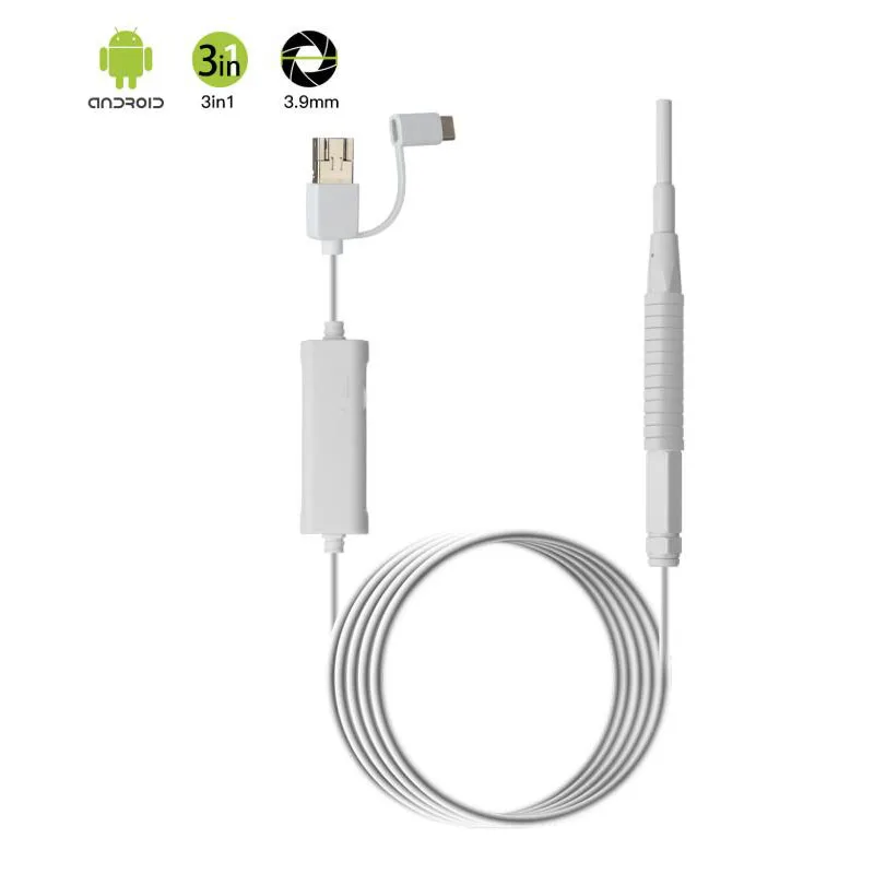 

Three-In-One Ultra-Fine 3.9mm Endoscope HD Visual Ear Spoon USB Endoscope Medical