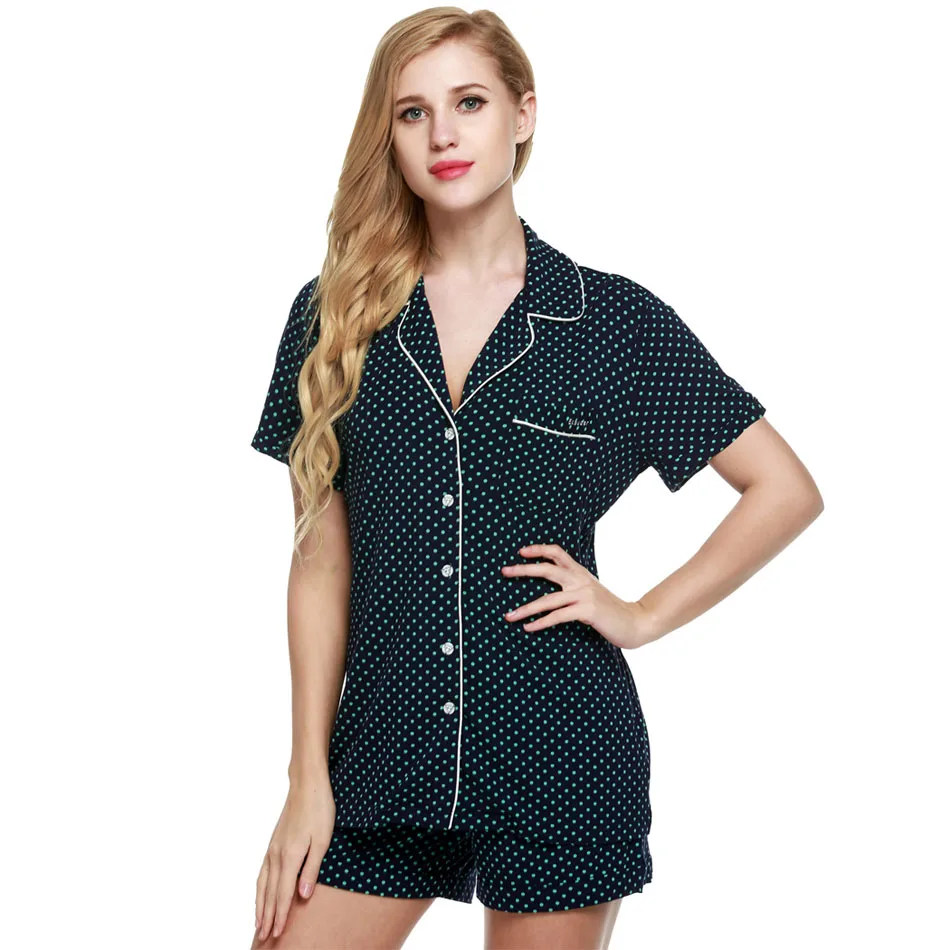 Ekouaer женский пижамный комплект Повседневный однотонный с топом и шортами|pajama sets