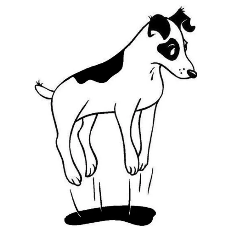 

14*18.8CM Jack Russell Terrier Dog Car Stickers Cartoon Vinyl Decal Car Styling Bumper Decoration Black/Silver S1-0773