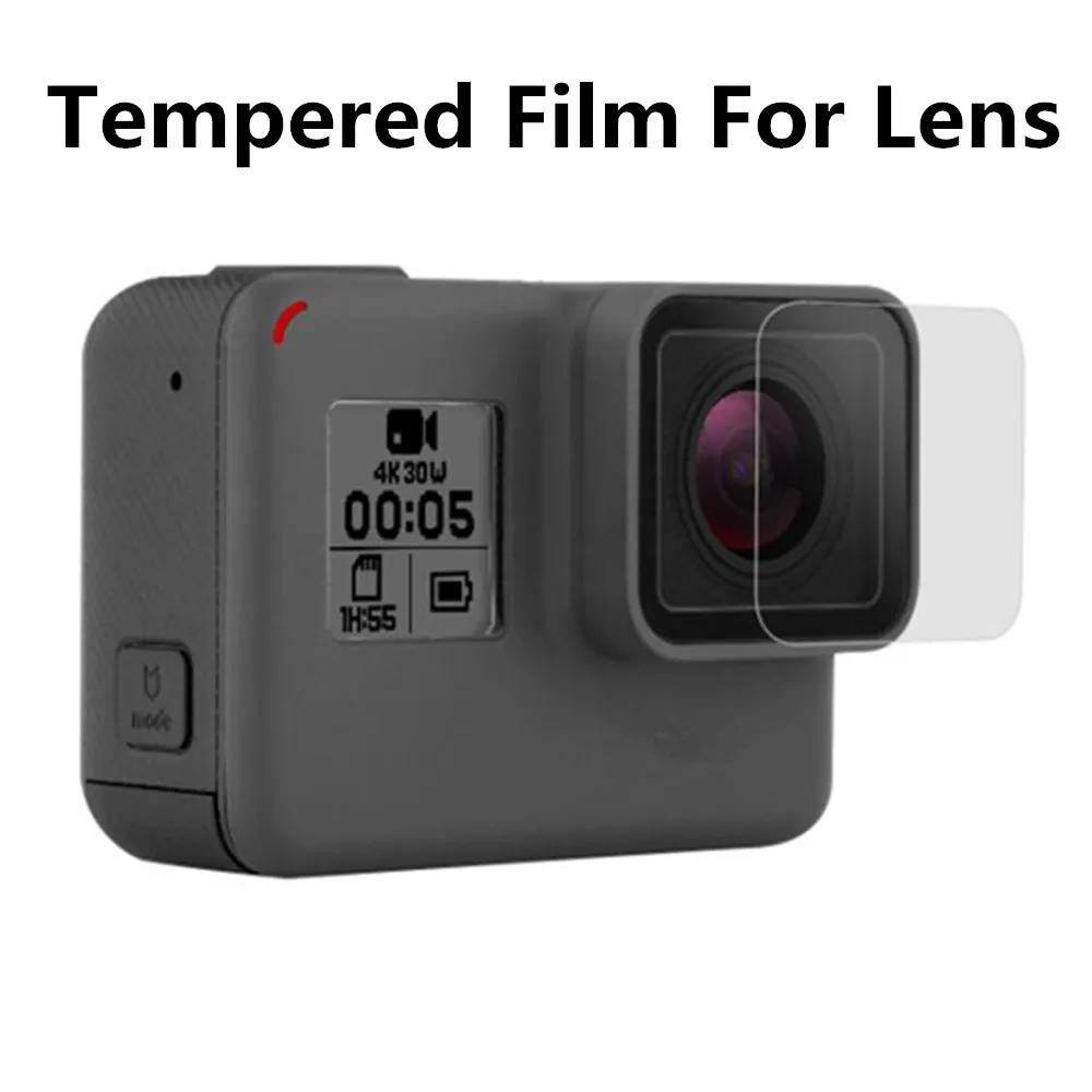 Защитный чехол из закаленного стекла для GoPro Go pro Hero 5/6/7 5 6 7 черная Серебристая