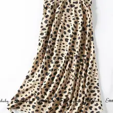 Пикантные Женские Бикини Cover Up с леопардовым принтом Обёрточная бумага туника миди юбка женская повязки вечерние пляжное платье Elastice Высокая талия Купальник