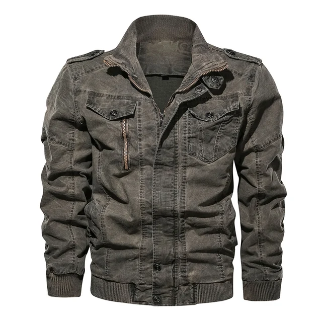 New Pilot Vintage Jeans Jacket Men Spring Air Force Bomber ...