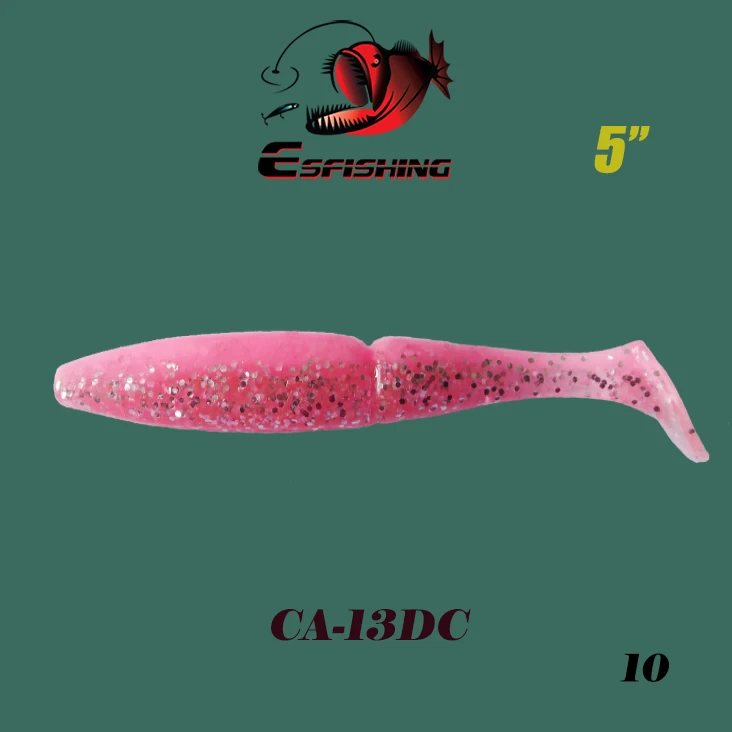 Рыболовная приманка Esfishing, мягкий набор, One Up Shad Easy shiner, 12,5 см, 40 шт., 18,5 г, Мягкая приманка, Blackbass, щука, Zander, окунь, бар - Цвет: CA 13DC