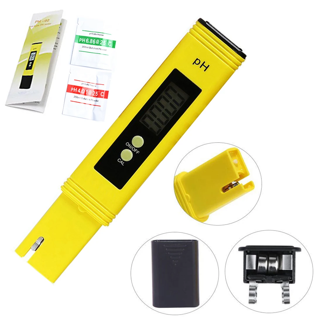 

LCD Digital Portable PH Meter Accuracy 0.1 Aquarium Pool Water Wine Urine Automatic Calibration Range 0~14 Pocket Pen of Tester