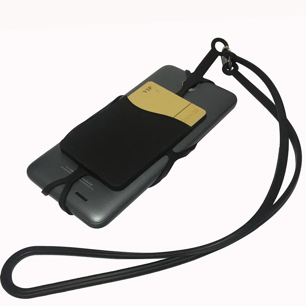 

BQ 5512L Strike Forward BQ-5702 Spring Silicone Card Holder Pouch Elastic Phone Strap Cover Case for BQ Aquaris X Pro V Plus