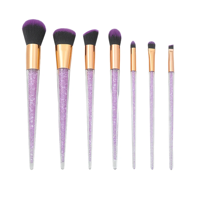 

New 7Pcs Diamond Crystal Makeup Brushes Professional Set Foundation Blending Powder Eye Face Brush Makeup Tool Kit Cosmetic Br