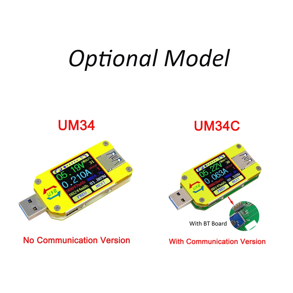 Цифровой USB тестер RD UM34/34C Вольтметр Амперметр 3 0 Type C шнур для зарядки