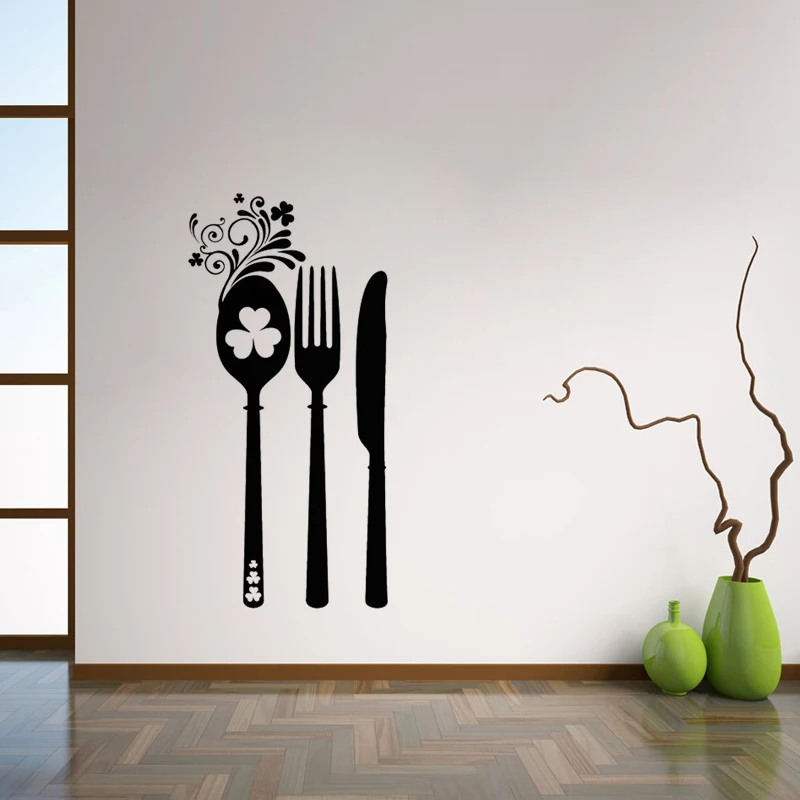 Наклейка s Цветок ирландские столовые приборы кухня виниловые наклейки на стену Настенные обои с видом фресок обои декор для кухни украшение дома