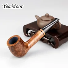 Классический прямой Бриар деревянная труба высшего класса табачная Труба 9 мм фильтр ручной работы курительная трубка 50 очиститель 20 фильтр Бриар Труба Набор