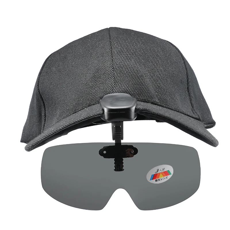 

2019 New Polarized Fishing Glasses Hat Visors Sport Clips Cap Clip on Sunglasses For Fishing Biking Hiking Golf Eyewear UV400
