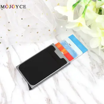 

Alloy Business Card Holder Wallets Pocket Case Men Women Credit ID Card Passport Package Holder