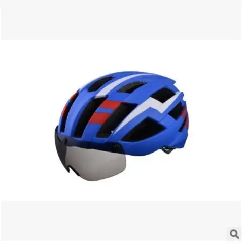 Насекомые сетчатый велосипедный шлем с объективом Триатлон регулируемый велосипедный шлем для мужчин и женщин сверхлегкий mtb Горный шоссейный велосипедный шлем - Цвет: 3 Color 56-62 cm