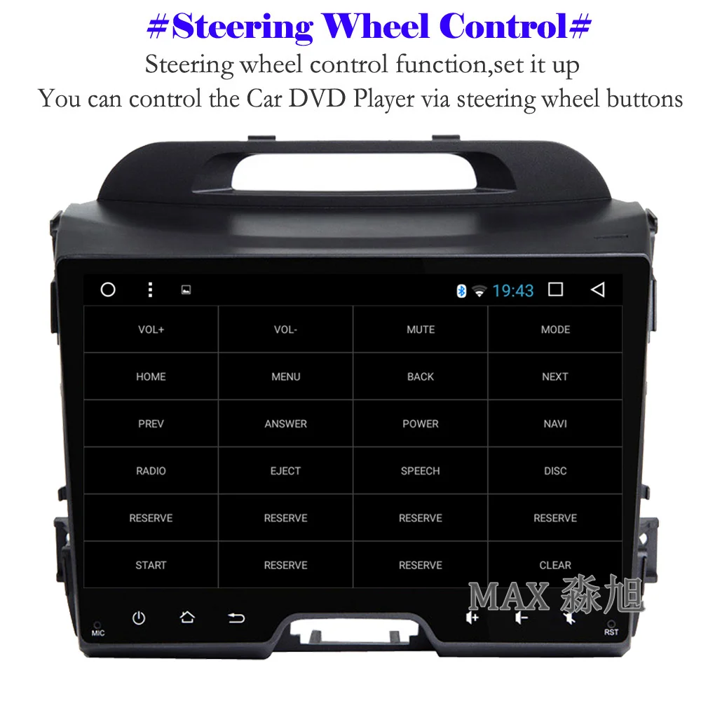 Best MAX Android 8.1.0 2G 32G GPS Navigation System Car DVD For KIA Sportage 2011 2012 2013 2014 2015 Car Radio RDS WiFi SWC Free Map 5