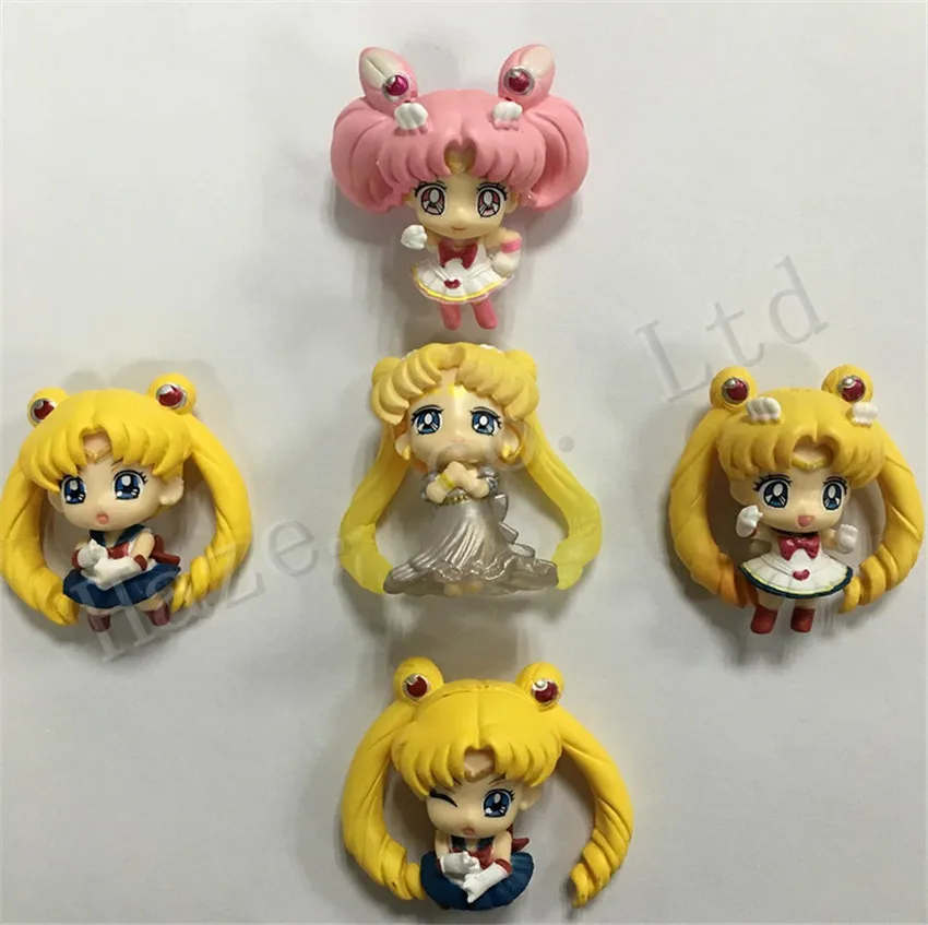 

5 Generation Sailor Moon Doll Q Version of Tsukino Usagi Model 5 Pieces Figure