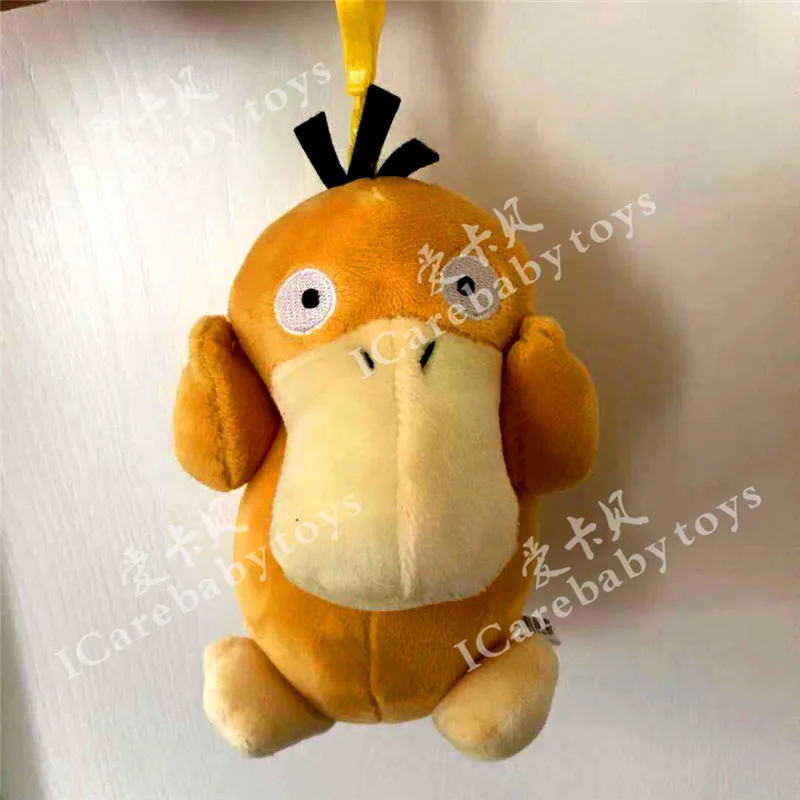 Плюшевая мини игрушка Psyduck Kawaii мягкая подвеска для ключей 15 см аниме