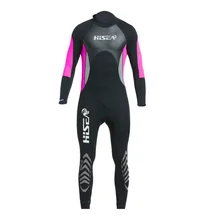 Hisea Women's Scuba Diving Wetsuit 3MM One Piece Long Sleeve Wetsuit UV Protective Swimming Surf Neoprene Wet Suit Ms. Swimsuit new scr neoprene 3mm camouflage one piece diving suit surf suit warm waterproof wetsuit for male size s xxl