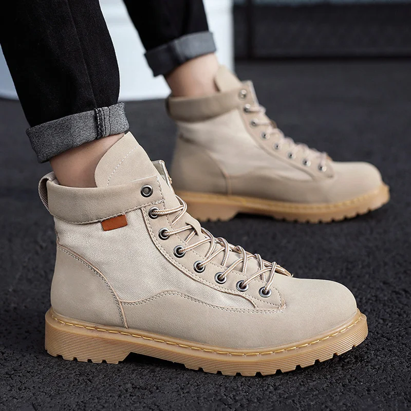 

2019 Autumn And Winter Men Shoes For Martin Boots England Male Tooling Boots Leisure Boots High-Top Shoes Men's Winter Shoes