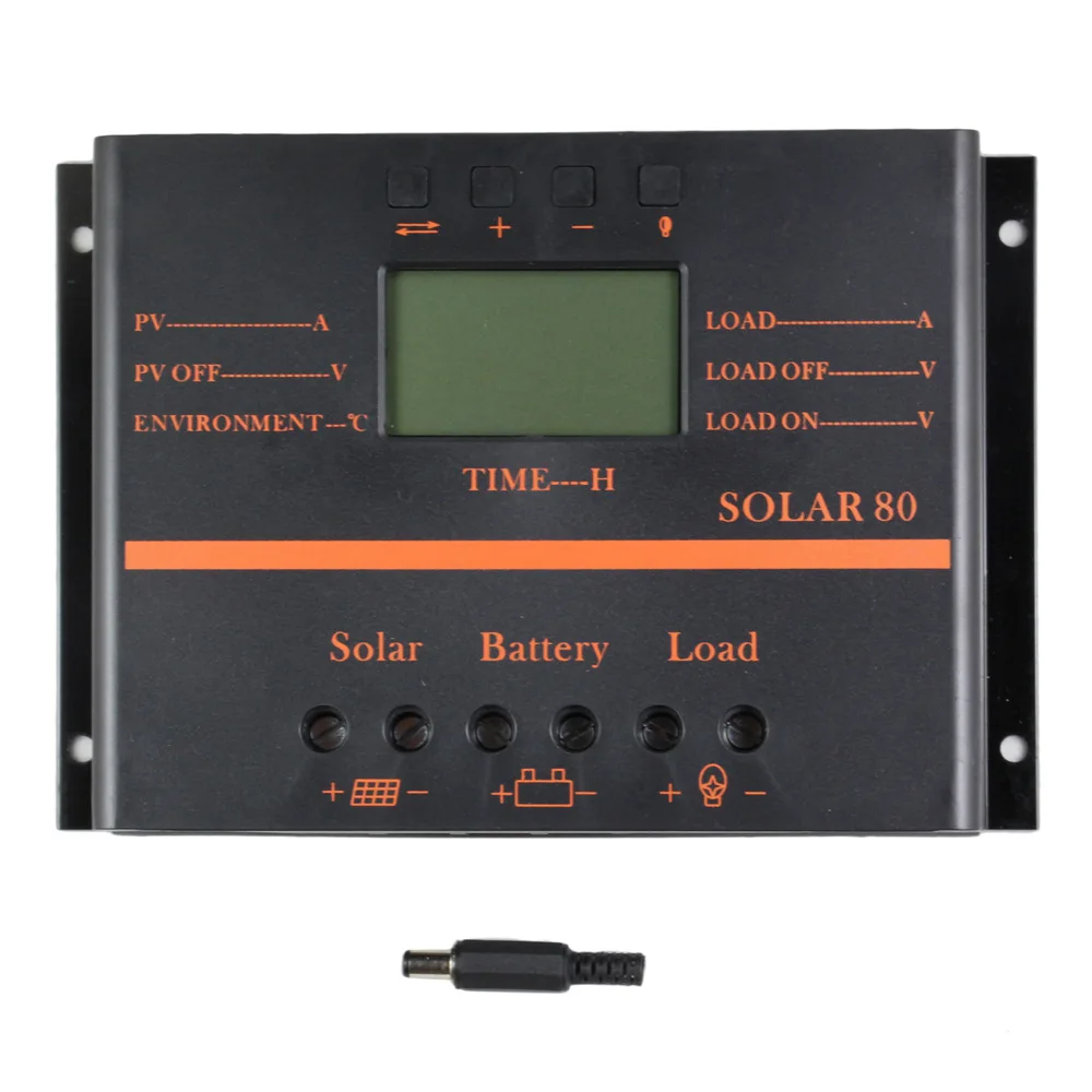 12V24V 80A PWM Solar Charge Controller with LCD Display 80A Controller for Off Grid Solar System 12V24V 80A PWM Solar Charge Controller with LCD Display 80A Controller for Off Grid Solar System
