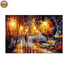 Эти города яркие огни цифровая живопись декоративная живопись Цвет Окрашенные его мужчин и женщин улица