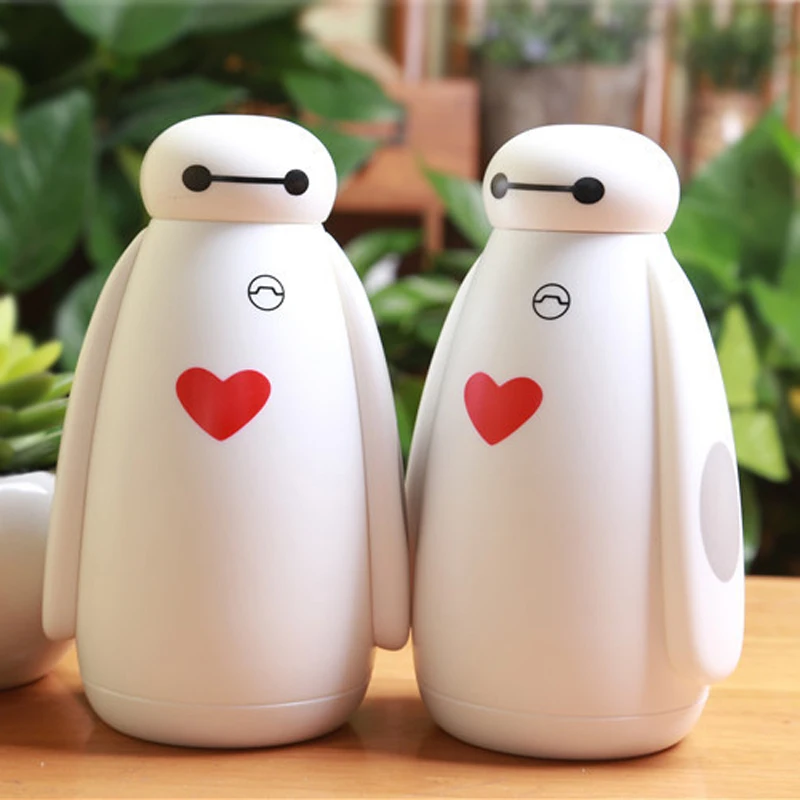 Новое поступление, термобутылка высокого качества, Kawaii мультфильм фигурка Baymax бутылка для питьевой воды для детей