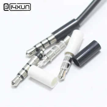 

10pcs 3.5mm 4Pole Stereo Headset Plug Nickel-plated 3.5 Audio Plug for iphone 5 5S 6 6S 7 7S PLUS white black
