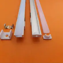 Горячая 2 м/шт. 300 шт./лот алюминиевый профиль для Светодиодный полосок; Анодированный INOX, прозрачный или молочный покрытие, заглушки