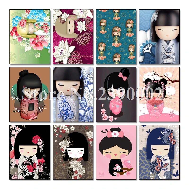 

Japan Style 5D DIY Diamond Embroidery Cartoon Dolls Cross Stitch Portrait Home Decorative Diamond Painting Mosaic Full Crafts