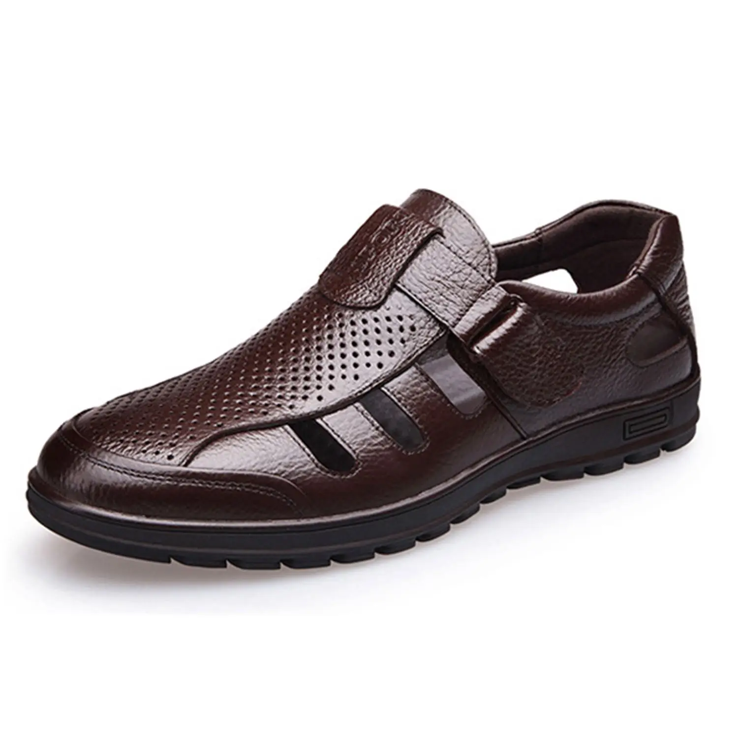 ABDB-мужские сандалии из натуральной кожи; ажурная дышащая обувь в рыбацком стиле; стильные летние сандалии-гладиаторы с мягкой подошвой в стиле ретро; Классическая обувь; m