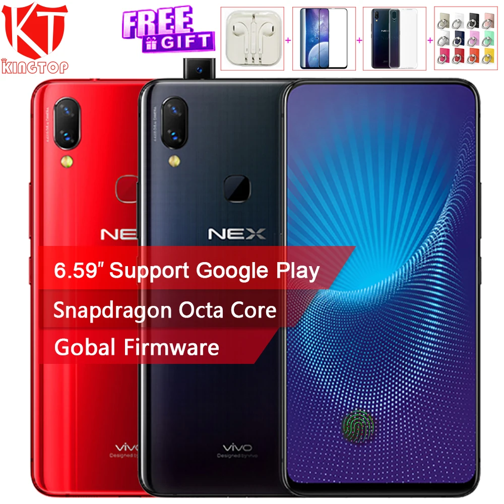 2018 New VIVO NEX Mobile Phone 6/8GB RAM 128/256GB ROM Snapdragon 710 845 Octa Core Android 8.1 6.59'' Full Screen Smartphone