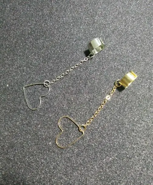 

ed 0426 1 piece new punk rock ear clip gold and silver men and women without ear pierced earrings party jewelry couple jewelry