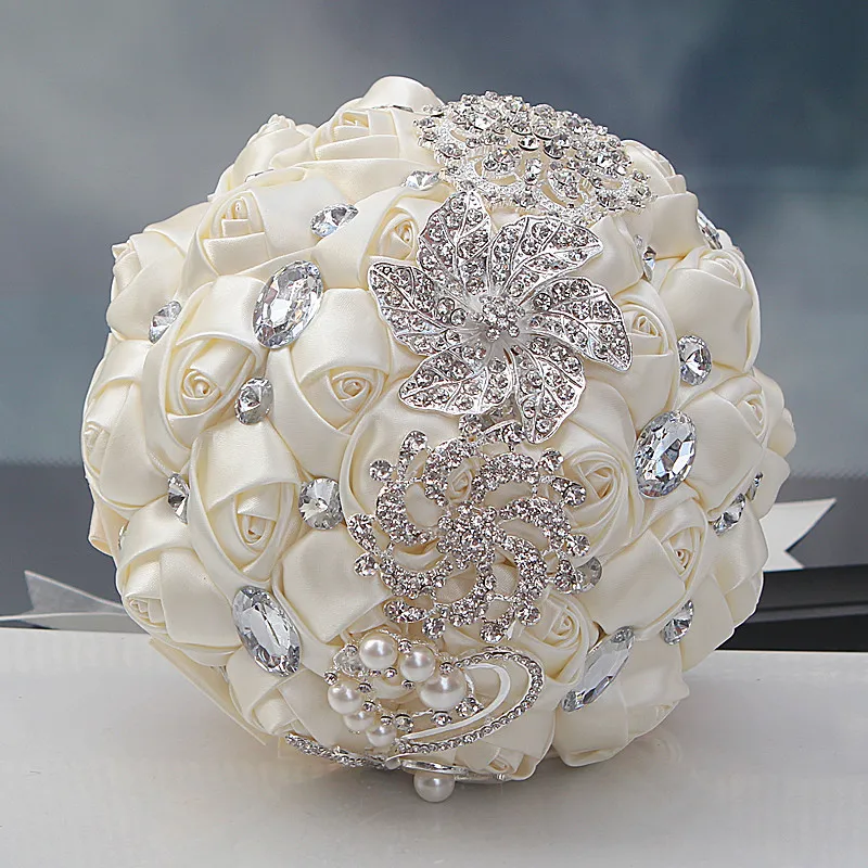 Newest cream artificial wedding bridesmaid bouquet for decoration | Дом и сад