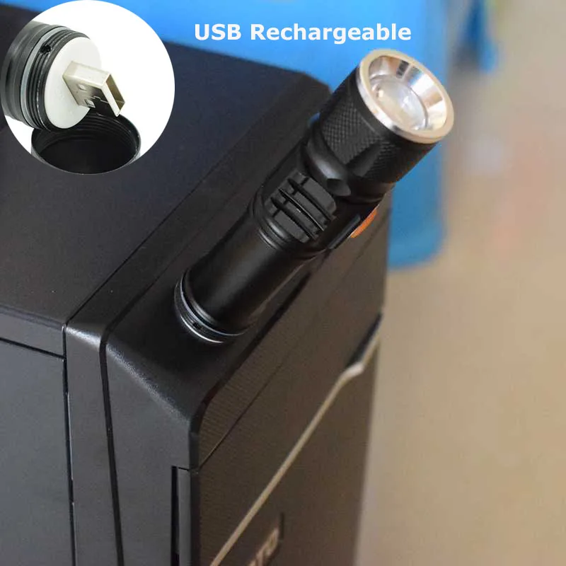 USB Перезаряжаемые фанарь велосипед usb светодиодный фонарик аккумуляторный