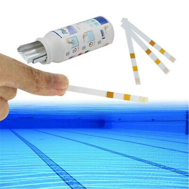 

50Pcs 3 In 1 Swimming Pool Spa Water Test Strips Alkaline Acid Free Chlorine Bromine PH Paper Tester Pool Cleaner Accessories