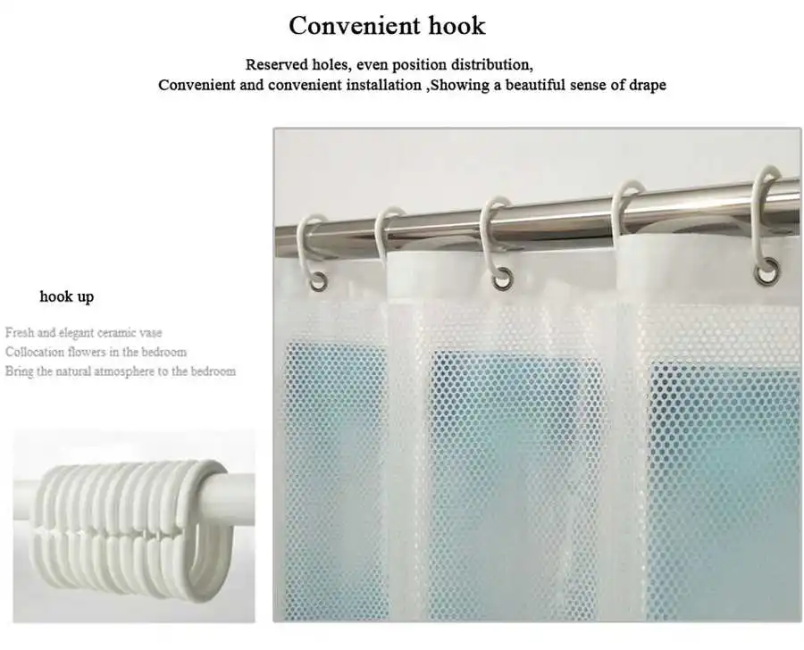 Mildew Proof Waterproof bath  curtain 5