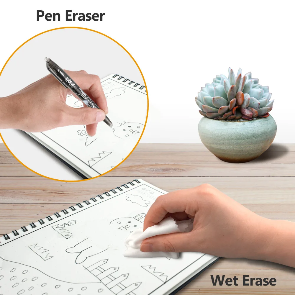  YES Dropshipping Smart Reusable Erasable Notebook Paper Microwave Wave Cloud Erase Notepad Note Pad - 32921430350