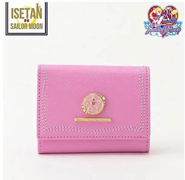 1 piece Women Short Wallet Candy Color Bow Knot day Clutch Purse Girl Sailor Moon Wallet Handbag Card Coin Bag