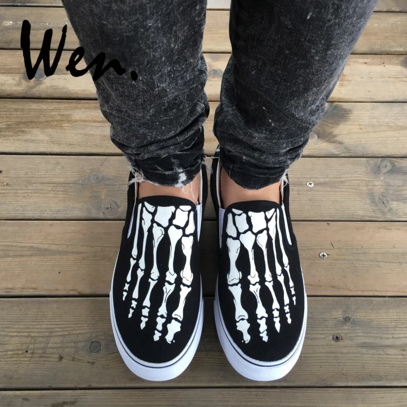 skeleton feet slip on shoes