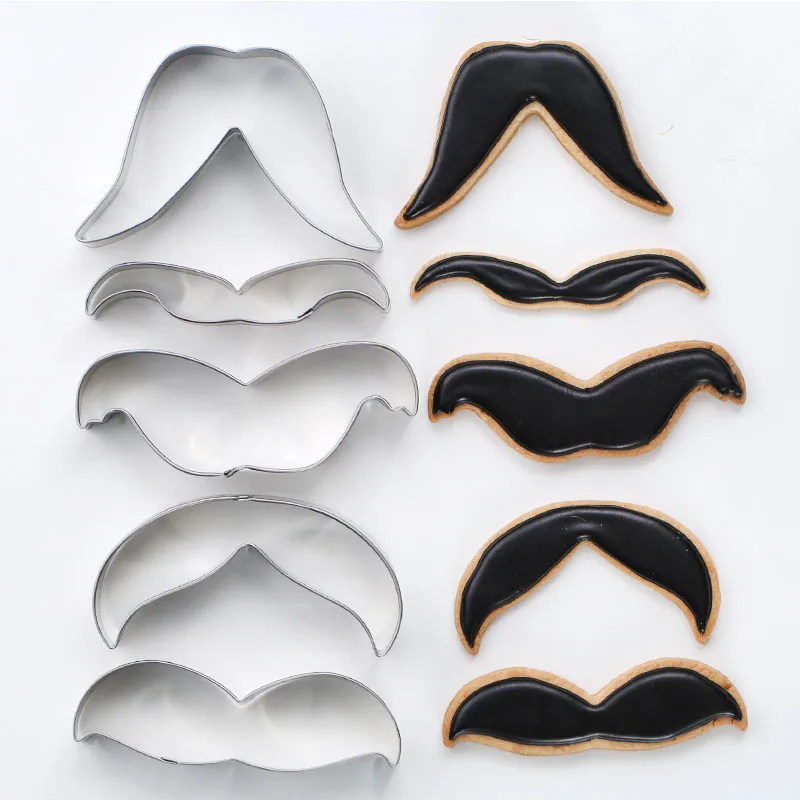 

Baking Tools Stainless Steel Cake Mould Beard Mustache Shaped Pastry Cookie Cutter Cake Biscuit Baking Tool Mold Bakeware Tools