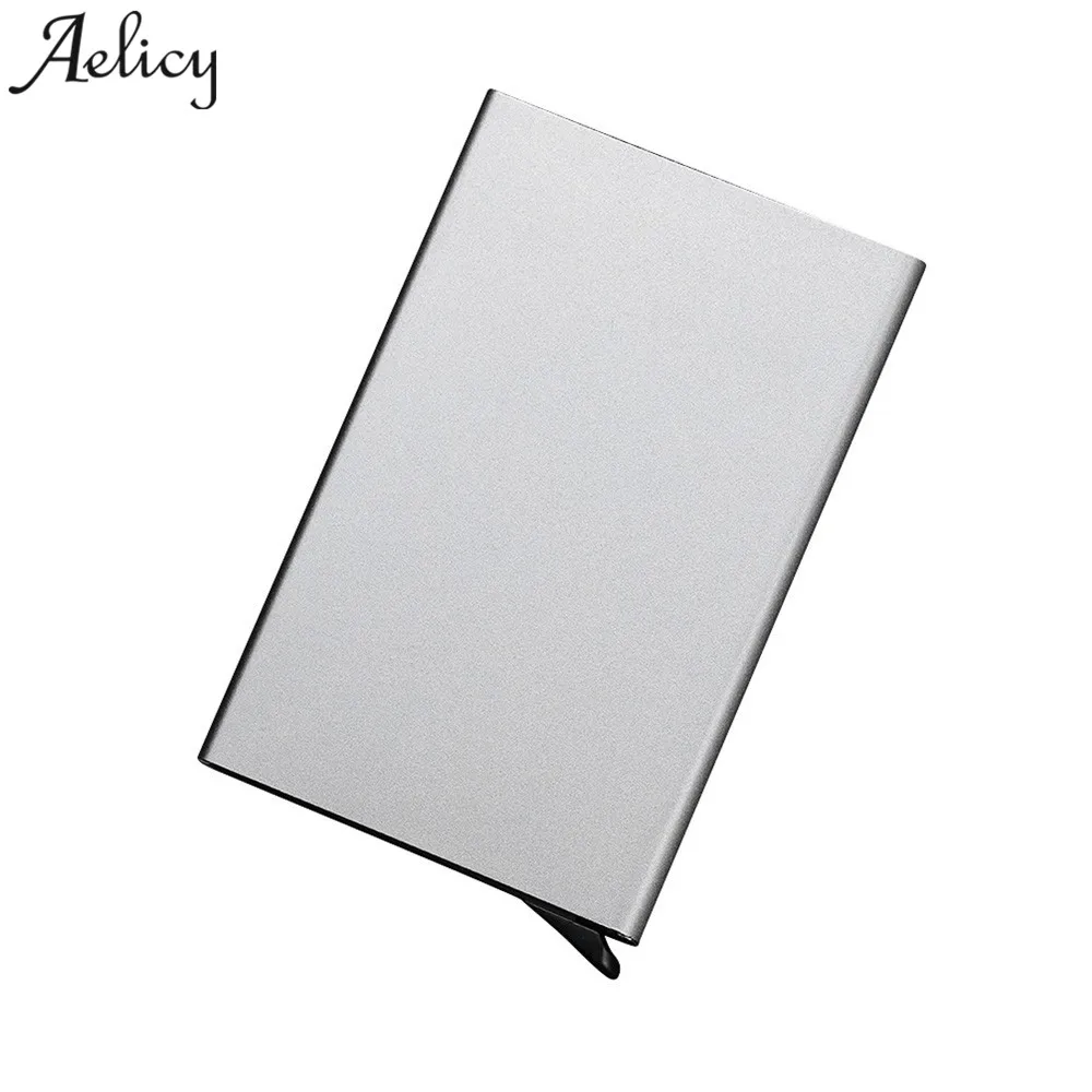 

Aelicy Automatic Silde Aluminum ID Cash Card Holder Men Business RFID Blocking Wallet Credit Card Protector Case Pocket Purse