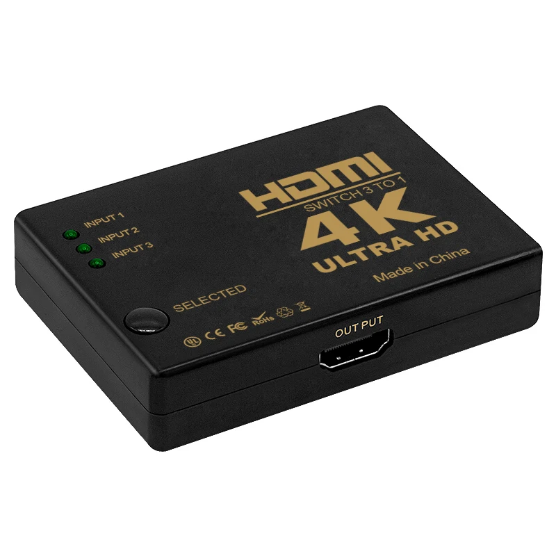 JCKEL HDMI 3 порта сплиттер 4K HDR переключатель коробка Видео Селектор Мини Переключатель концентратор адаптер для DVD HDTV Xbox PS3 PS4 STB проектор