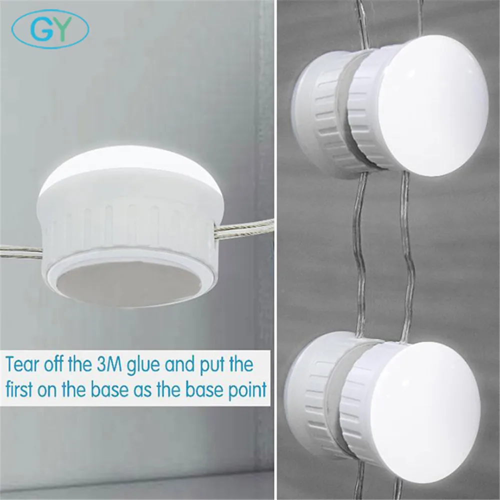  10pcs/set Makeup Mirror lightVanity mirror Light Bulbs Kit for Dressing Table with Dimmerespejo hol