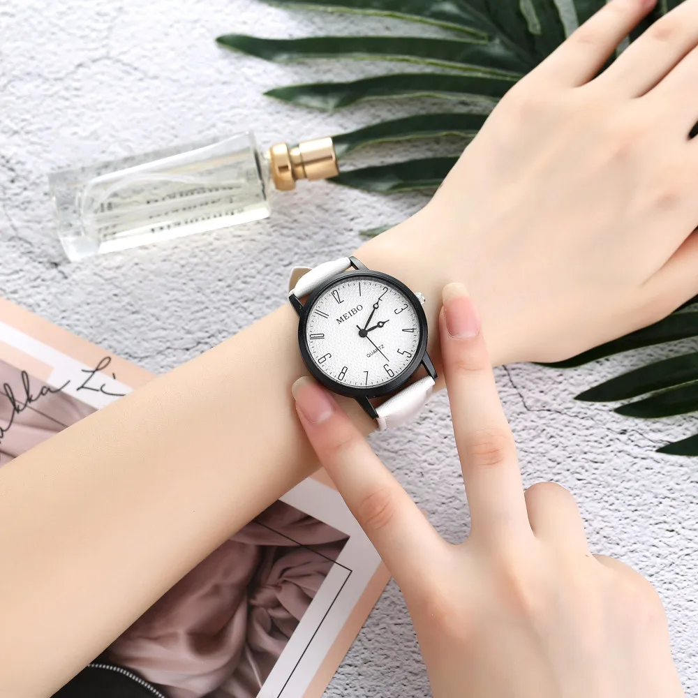 MEIBO Beautiful Fashion Simple belt watch ladies Watch Stylish Leather Belt Strap Analog Quartz Watch For 2018 Women Clock MEIBO Beautiful Fashion Simple belt watch ladies Watch Stylish Leather Belt Strap Analog Quartz Watch For 2018 Women Clock