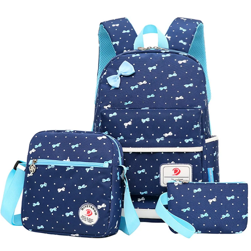 

2019 children school backpack set Girl School Bags For Teenagers women shoulder travel bags 3 Pcs/Set rucksack mochila knapsack