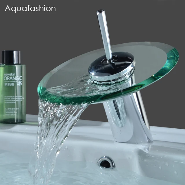 salle de bains cascade robinet cascade de verre en laiton bassin robinet salle de bain mitigeur - Robinets De Salle De Bain salle de bains cascade robinet cascade de verre en laiton bassin robinet salle de bain mitigeur - Robinets De Salle De Bain